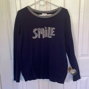 GAP crewneck sweater in navy blue. Size large. Gently worn. Very good condition